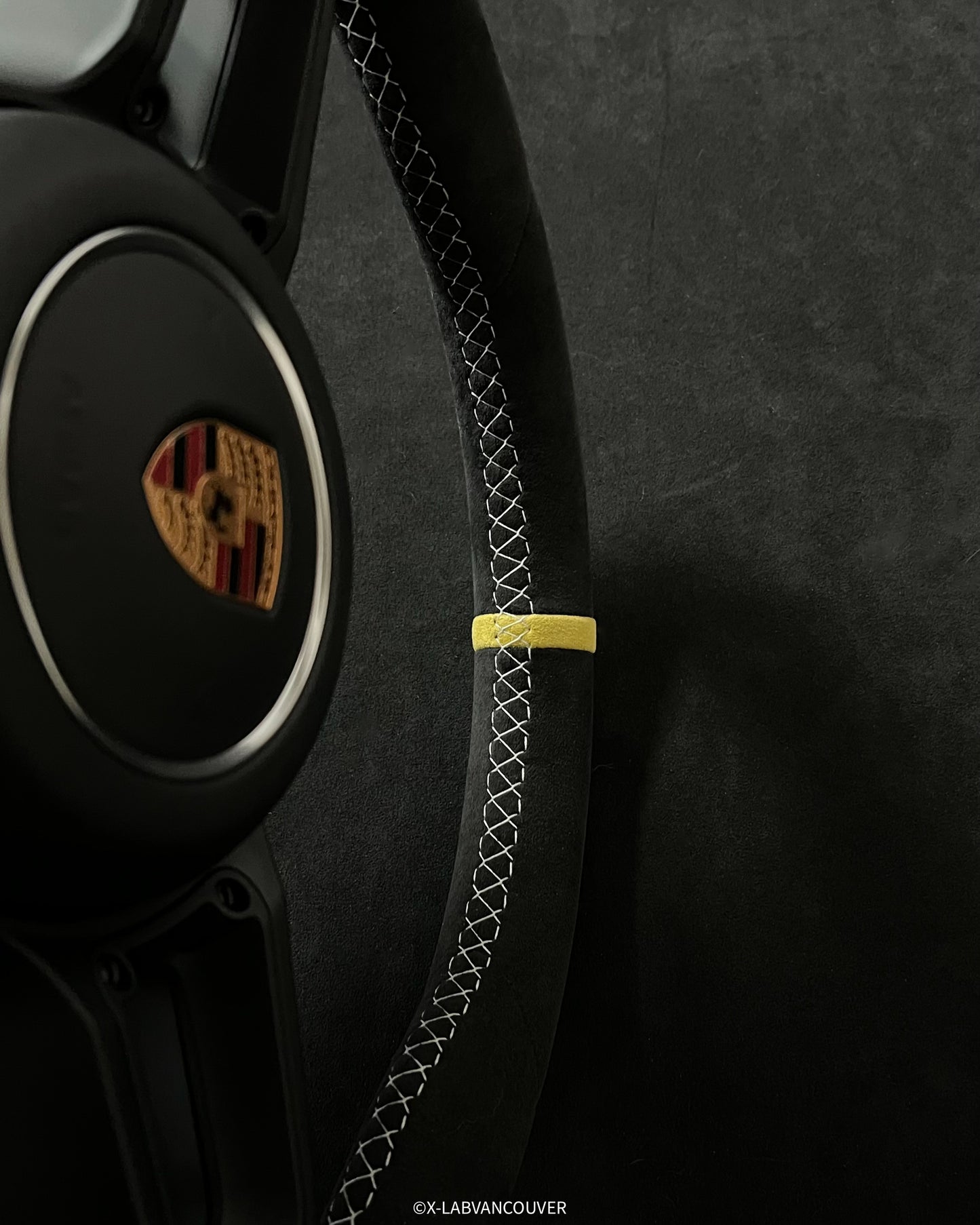 PORSCHE 991.2 ALCANTARA STEERING WHEEL UPHOLSTERY SERVICE - X-LAB