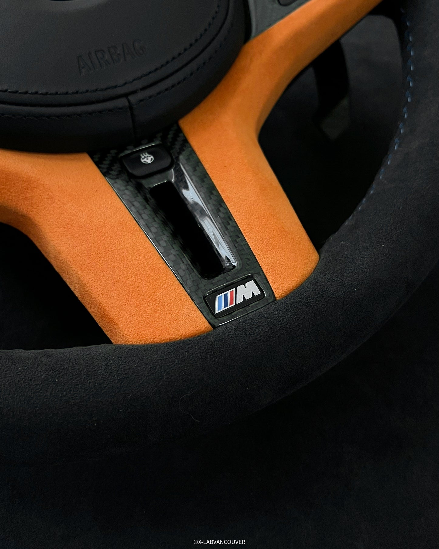 BMW G8X ALCANTARA STEERING WHEEL UPHOLSTERY SERVICE - X-LAB