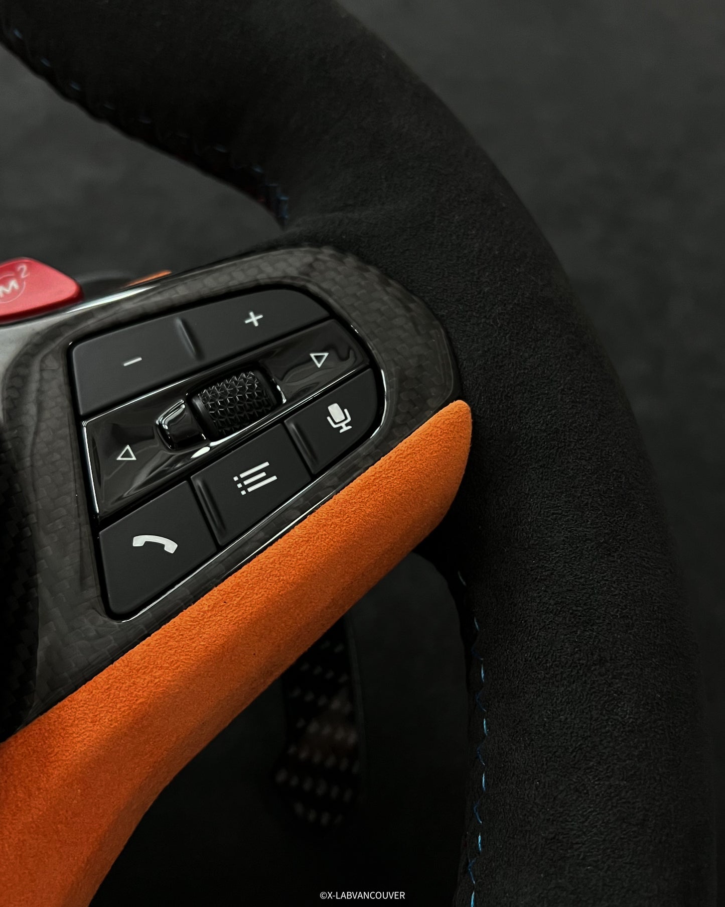 BMW G8X ALCANTARA STEERING WHEEL UPHOLSTERY SERVICE - X-LAB