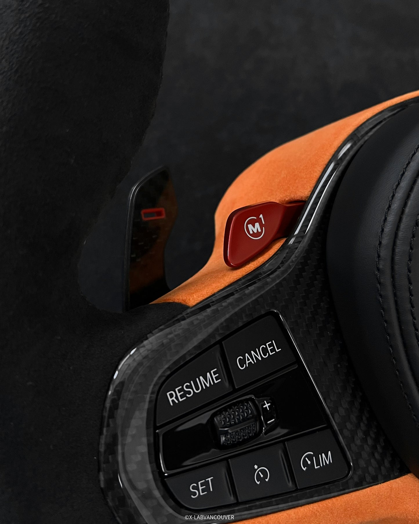 BMW G8X ALCANTARA STEERING WHEEL UPHOLSTERY SERVICE - X-LAB