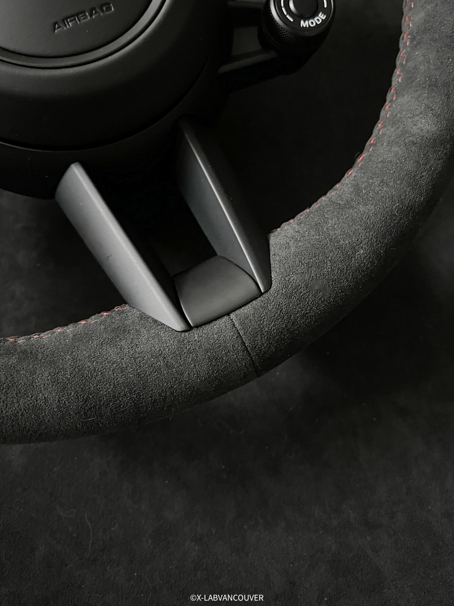 PORSCHE CAYENNE ALCANTARA STEERING WHEEL(NON GT) UPHOLSTERY SERVICE - X-LAB