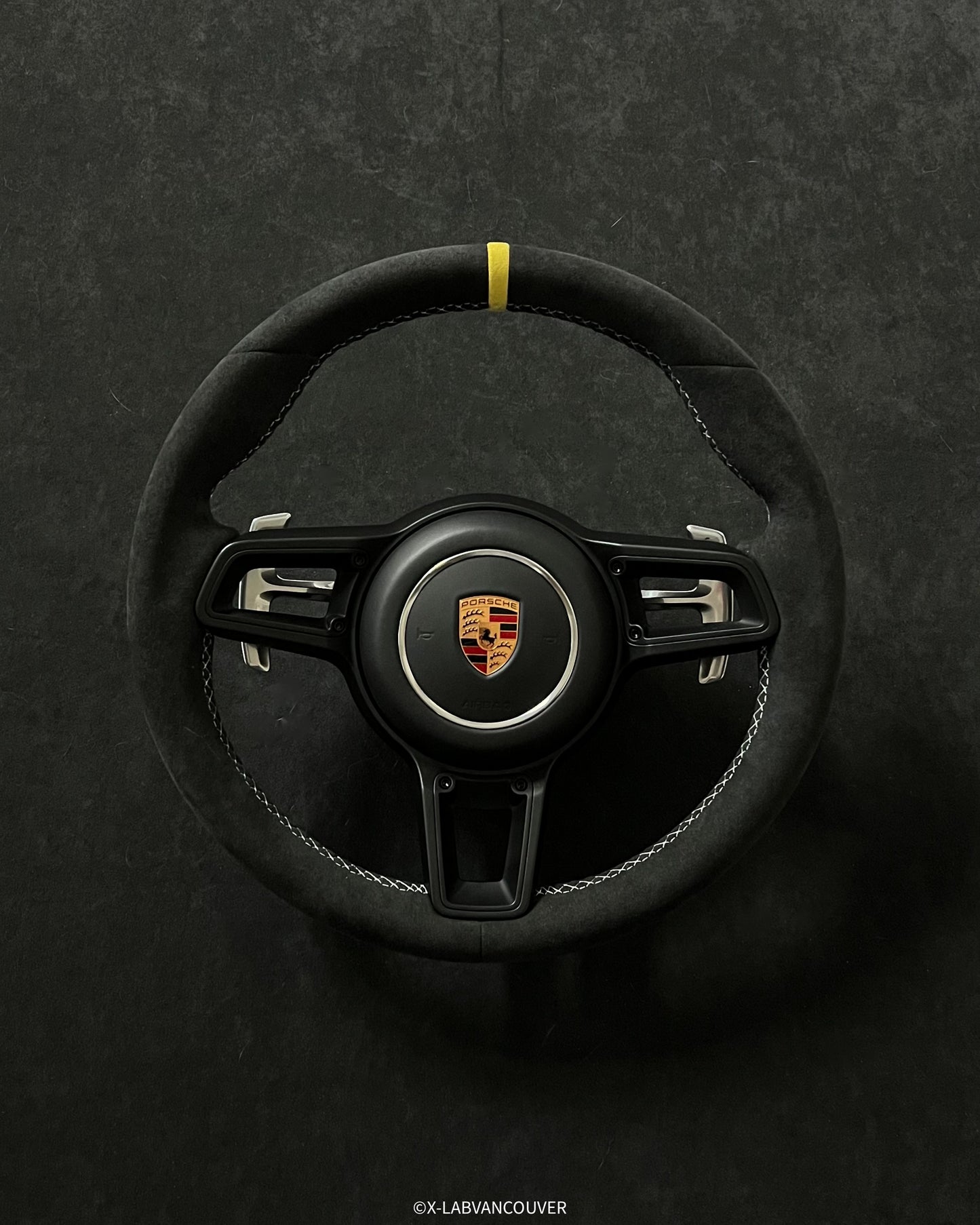 PORSCHE 991.2 ALCANTARA STEERING WHEEL UPHOLSTERY SERVICE - X-LAB