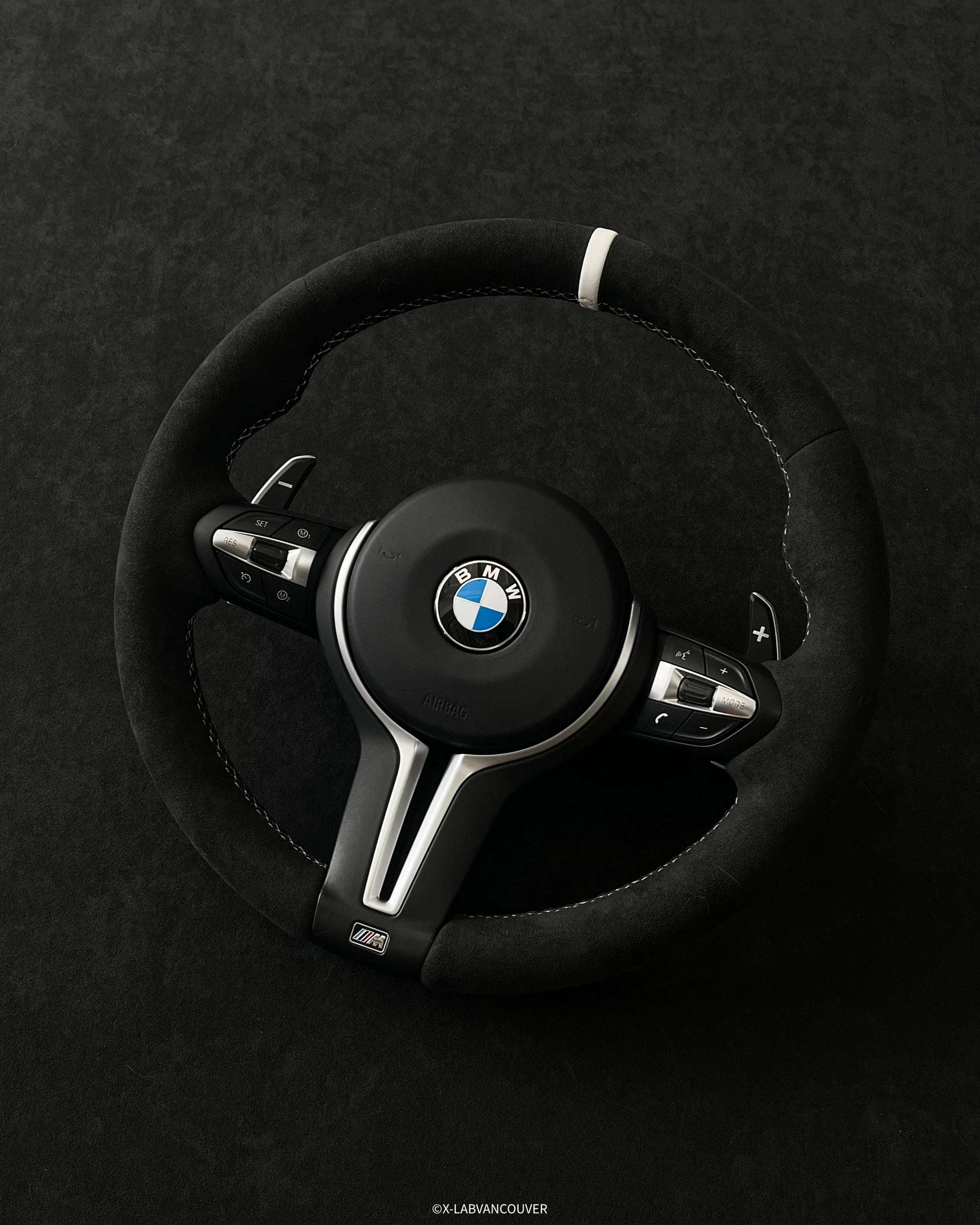 BMW F8X ALCANTARA STEERING WHEEL UPHOLSTERY SERVICE - X-LAB