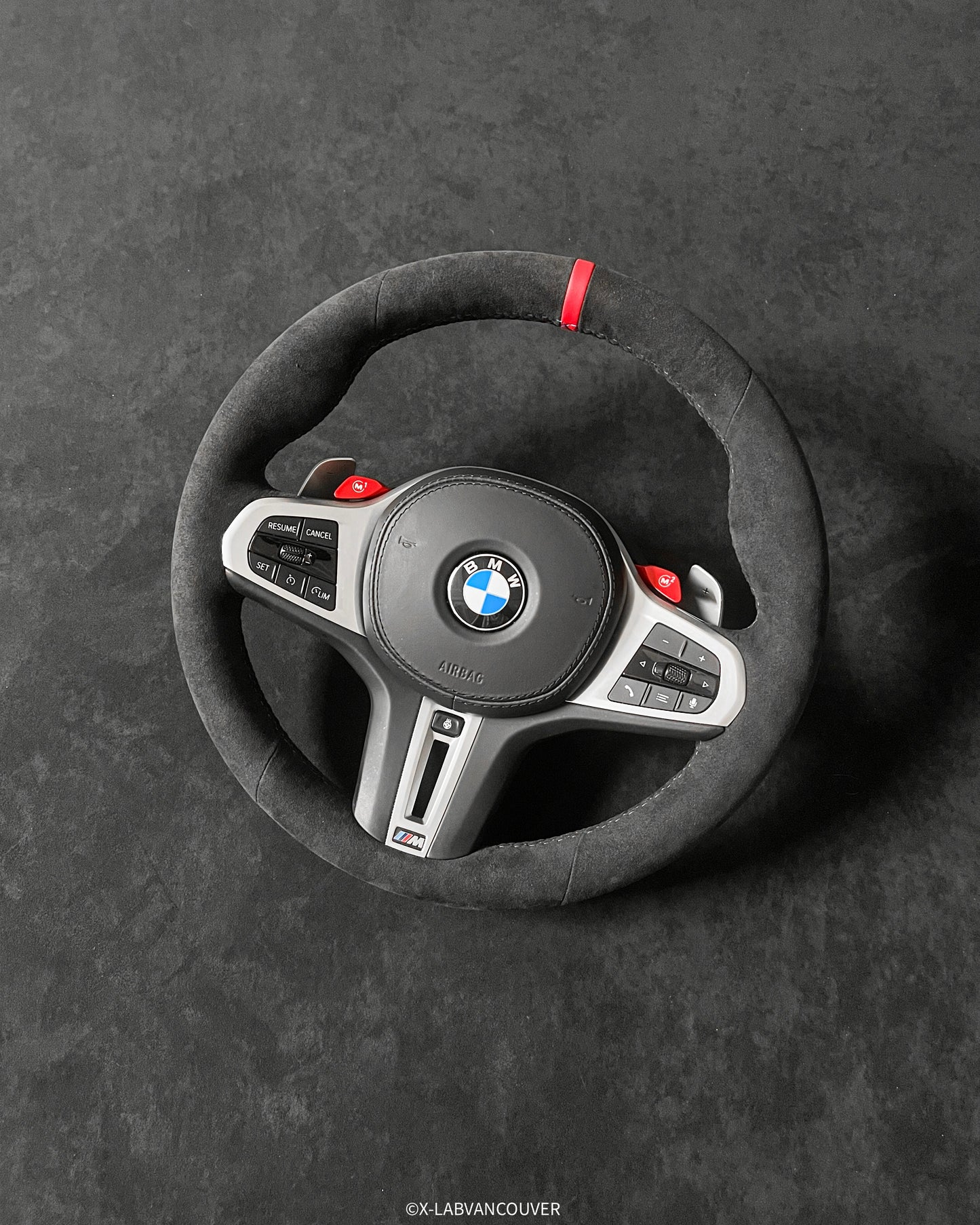 BMW F9X ALCANTARA STEERING WHEEL UPHOLSTERY SERVICE - X-LAB