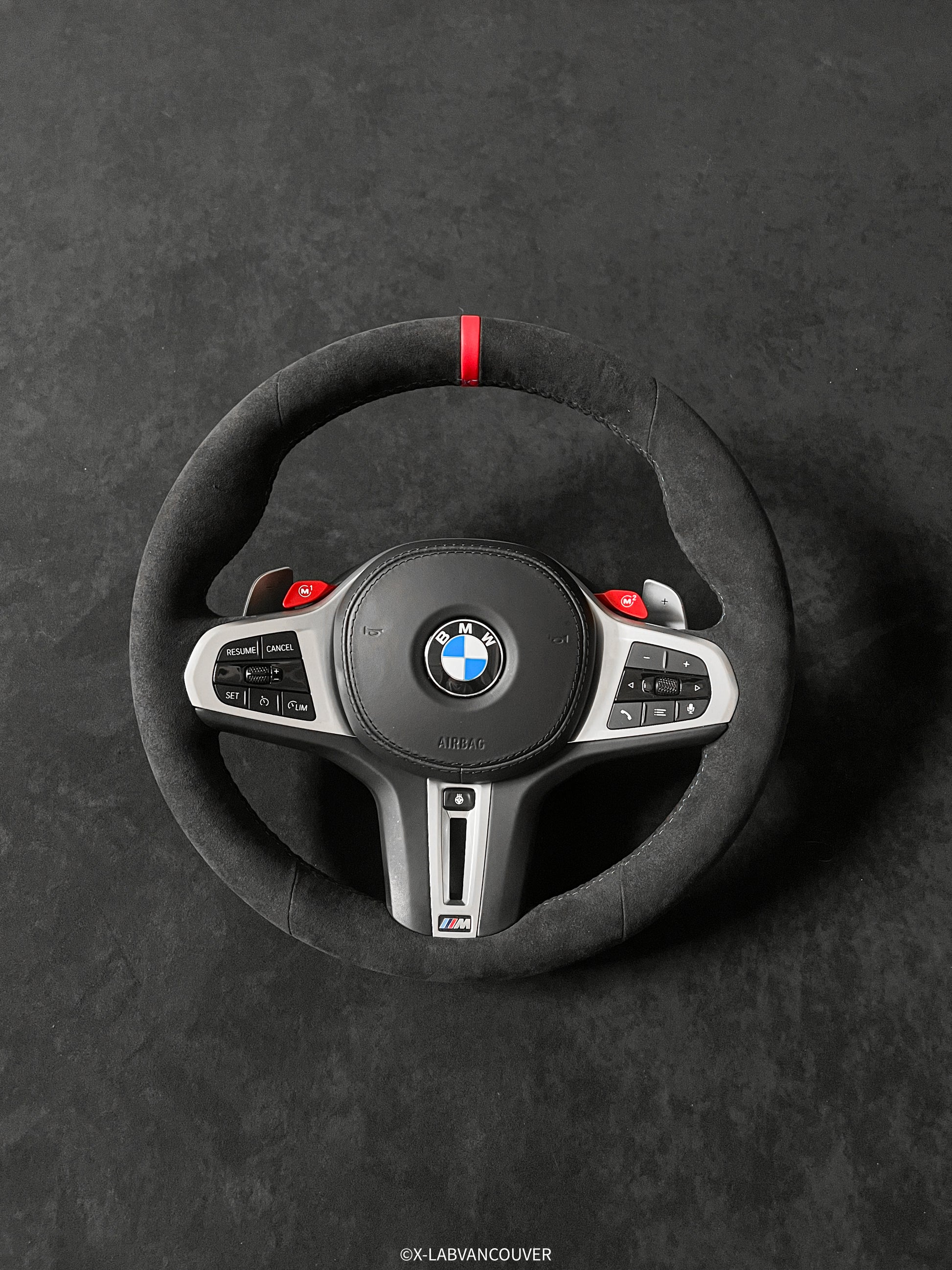 BMW F9X ALCANTARA STEERING WHEEL UPHOLSTERY SERVICE - X-LAB