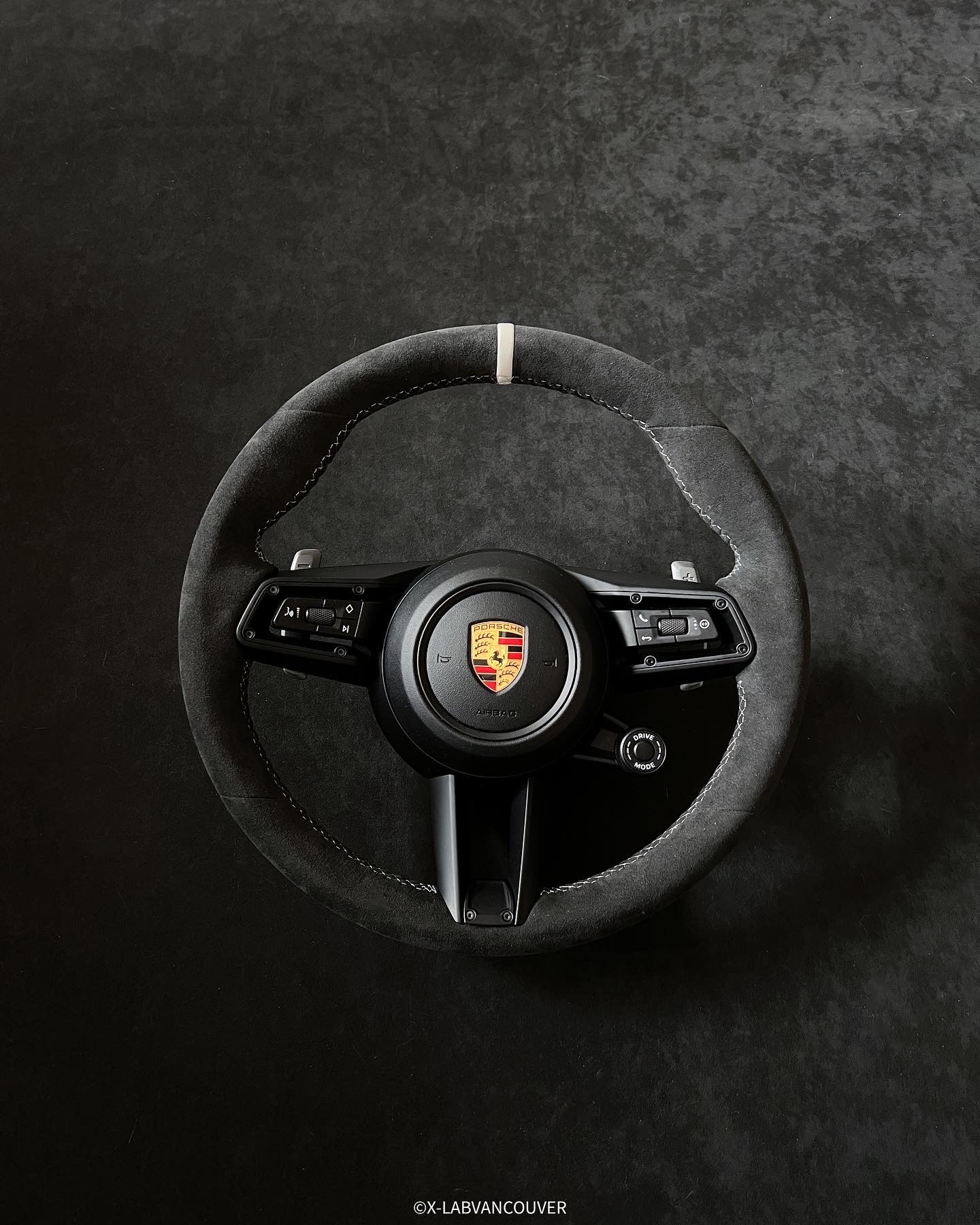 PORSCHE 992 ALCANTARA STEERING WHEEL(GT) UPHOLSTERY SERVICE - X-LAB