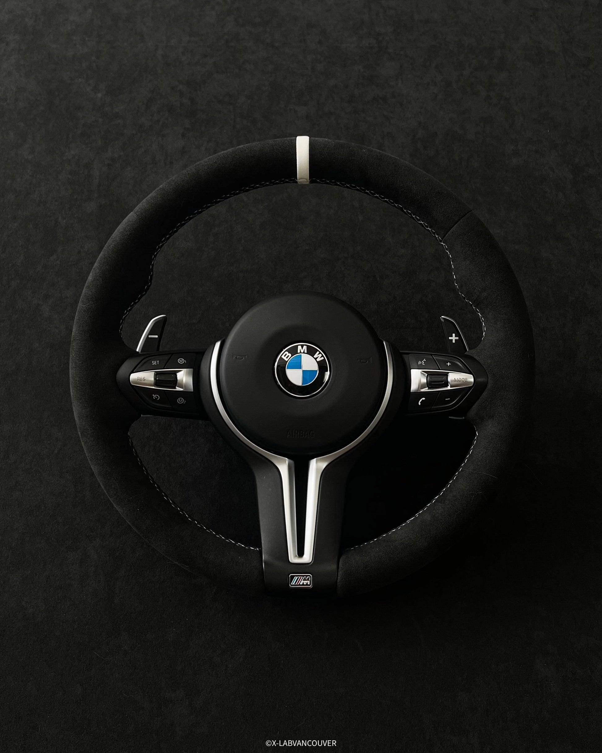 BMW F8X ALCANTARA STEERING WHEEL UPHOLSTERY SERVICE - X-LAB